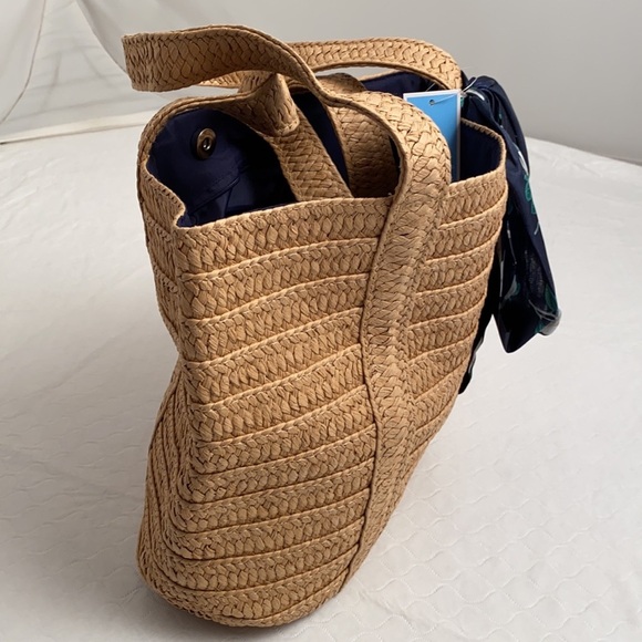 Draper James Everyday straw tote bag NWT - Picture 3 of 12